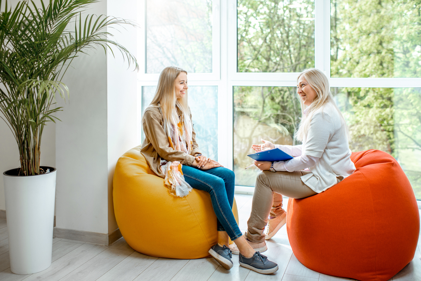 Woman with Psychologist in the Office