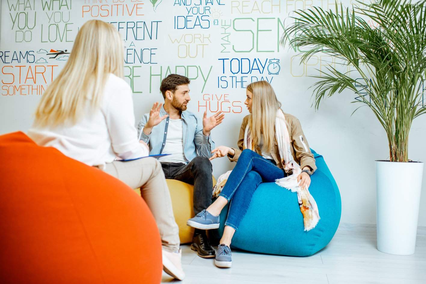 Young Couple during the Psychological Counseling with Psychologist